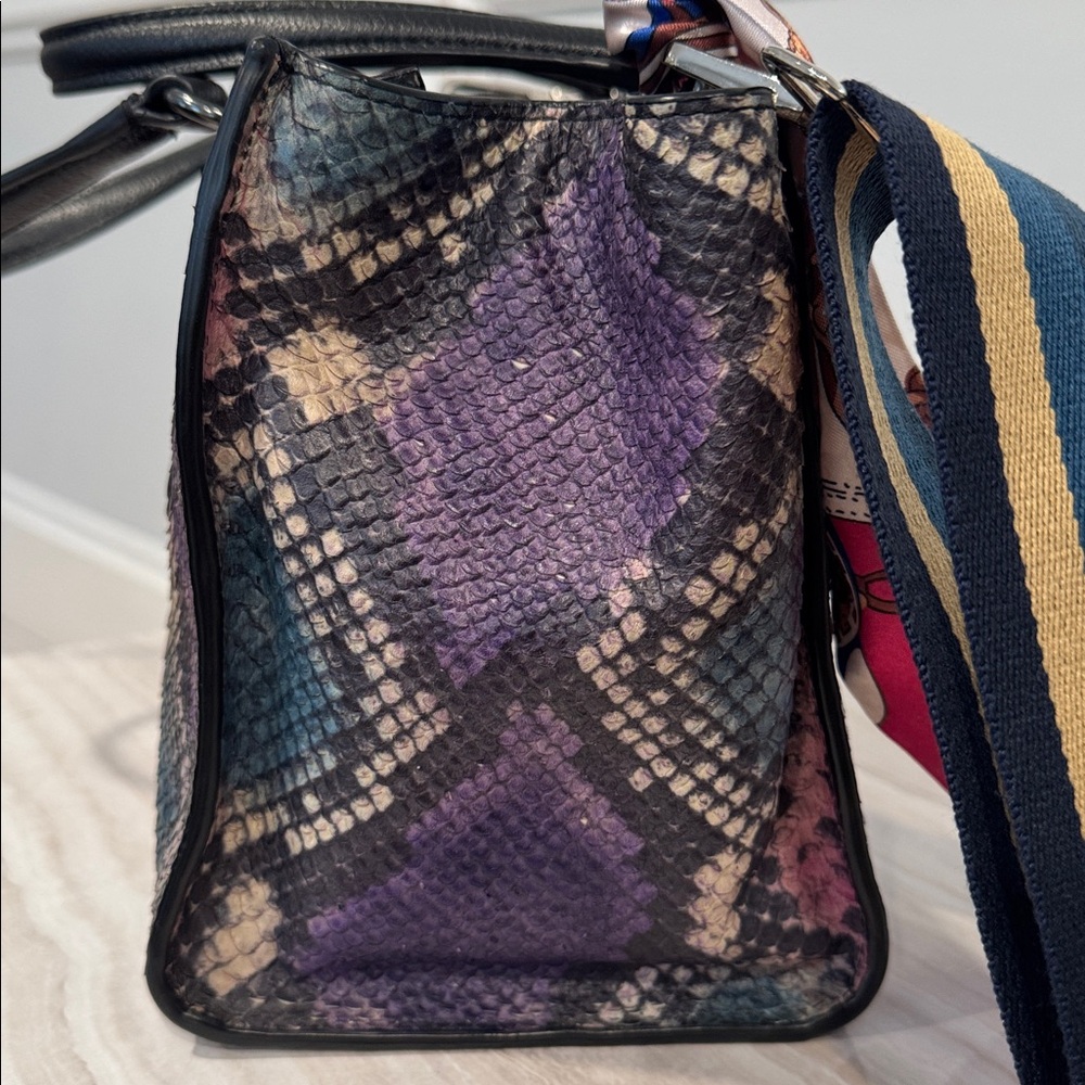 Coach Bag Crosby Python Embossed Leather Carryall… - image 7